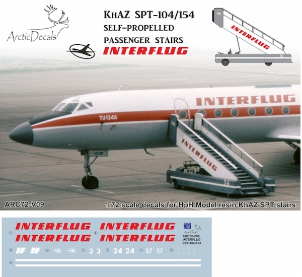 Interflug markings for KHAZ SPT-104/154 Self propelled Passenger stairs (HPH) ARC72-V09
