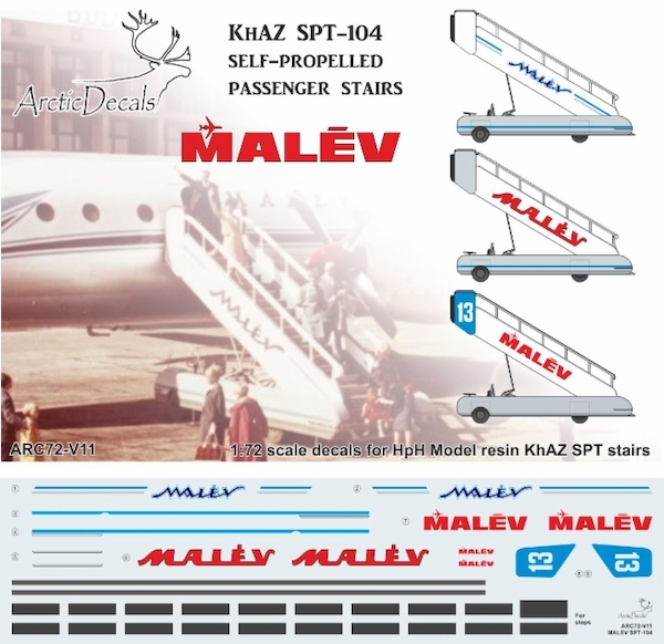 Malev markings for KHAZ SPT-104 Self propelled Passenger stairs (HPH)  ARC72-V11