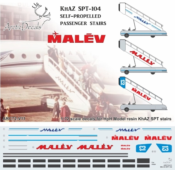 Malev markings for KHAZ SPT-104 Self propelled Passenger stairs (HPH) ARC72-V11
