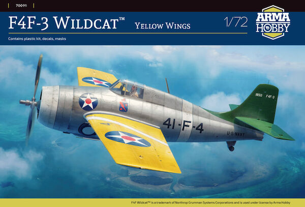 Grumman F4F-3 Wildcat Yellow Wing  70091