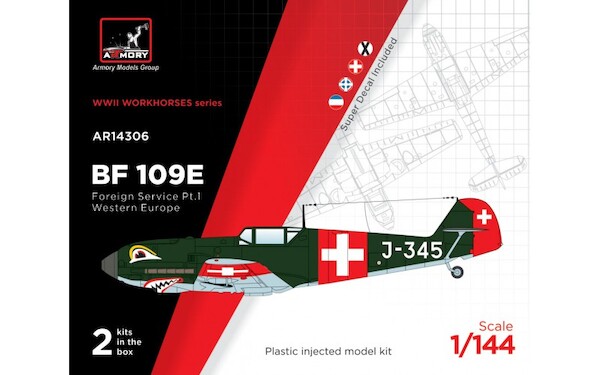 Messerschmitt Bf109E "Foreign Service part 1 'Western front' " (2 kits included!) 14306