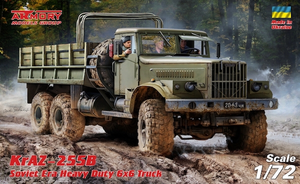 KrAZ-255B Soviet era heavy duty 6-6 truck with Cargo body 72450