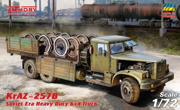 KrAZ-257B Soviet era heavy duty 6x4 truck with Cargo body 72451