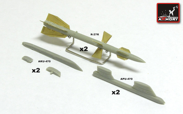 R27R (AA10 Alamo) + AKU-470 and APU 470 Air to air middle range guided missile (2)  AR ACA7235A