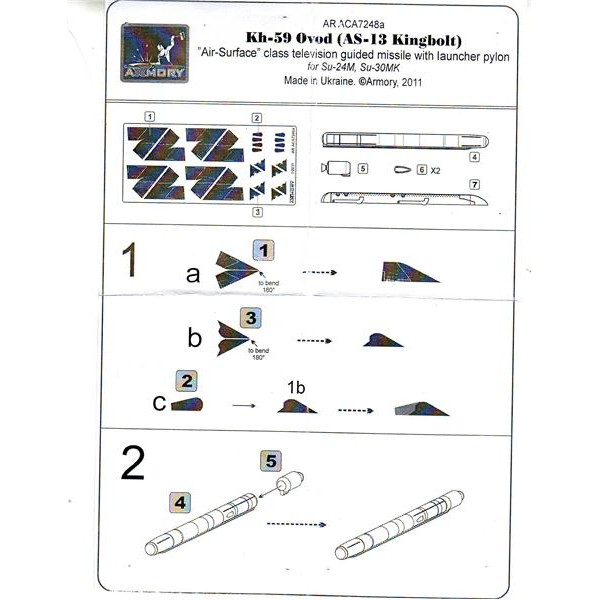 Kh59 Ovod (AS13 Kingbolt) Air to surface Television guided missile (2)  AR ACA7248a