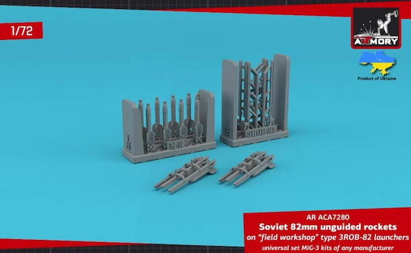 82mm M8 Rockets on 3ROB-82 Field Workshop Launchers (Used on eg MiG3)  AR ACA7280