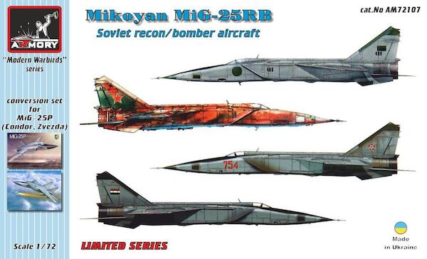 Mikoyan MiG-25RB recon/bomber conversion set (Condor, Zvezda) AR AM72107