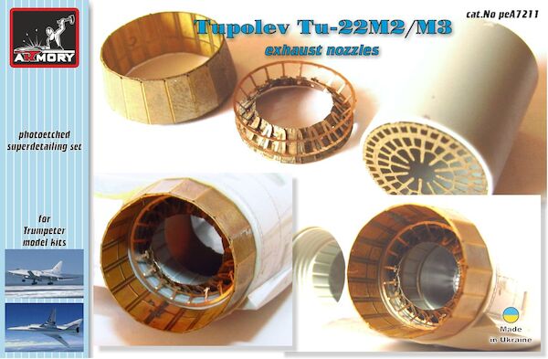 Tupolev Tu22M2/M3 Backfire exhaust nozzles (Trumpeter)  AR APE7211