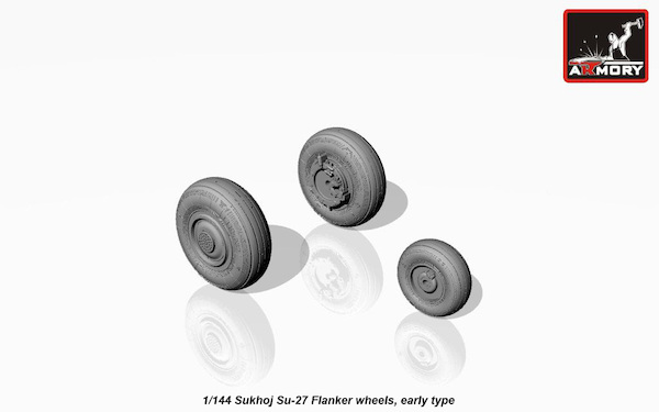 Suchoi Su27 Flanker wheel set - Early Type-  AR AW14005