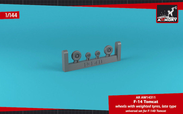 Grumman F14 Tomcat Late Type wheels with weighted tires (For F14D)  AR AW14311