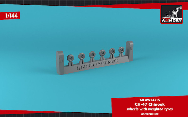 CH47 Chinook wheels with weighted tires AR AW14315