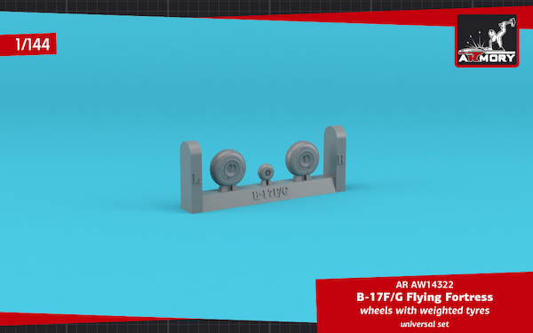 Boeing B17F-G Flying Fortress wheels with weighted tires  AR AW14322