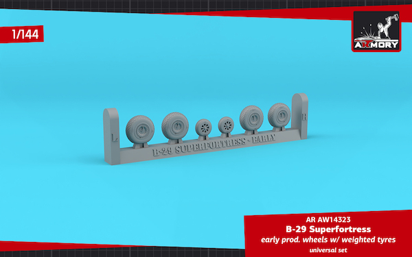 Boeing B29 Superfortress wheels with weighted tires -early  AR AW14323