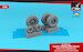 HS/BAe Harrier Early GR1, GR3, FRS1, AV8A wheel set (Airfix) AR AW24401