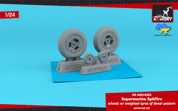 Supermarine Spitfire weighted wheels - Circumferential pattern (Airfix) AR AW24405