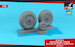Avro Lancaster/Lincoln Late type wheel set with Loaded effect (HKM/Border) AR AW32412
