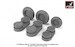 Mikoyan MiG21 Fishbed wheel set -weighted- (Early) AR AW32009