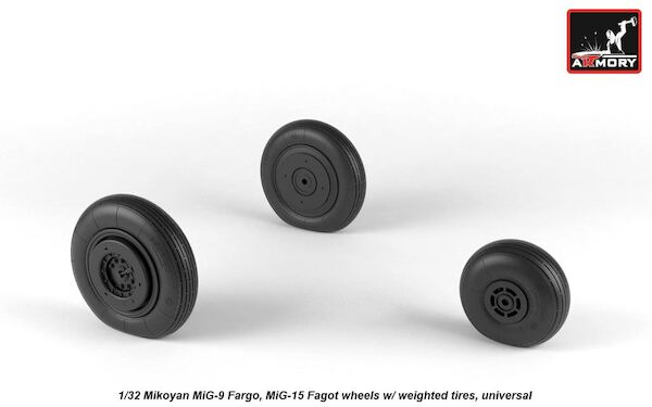 Mikoyan MiG15 "Fagot' - early -  wheel set -weighted-  AR AW32013