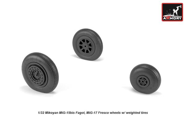 Mikoyan MiG15Bis "Fagot", MiG17 "Fresco" -  wheel set -weighted-  AR AW32014