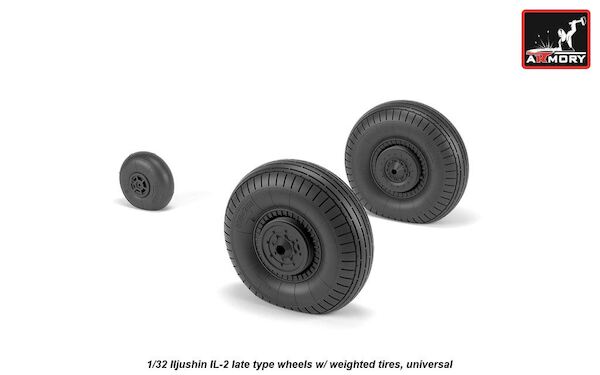 Ilyushin IL2 "Bark" Late wheel set -weighted-  AR AW32016