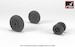 F4B/N Phantom early wheels with weighted tires (Tamiya) AR AW32306