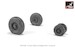 Grumman F14 Tomcat Late Type wheels with weighted tires (For F14D) AR AW32310