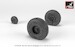 AH64 Apache wheels with weighted tires and Ribbed Hubs AR AW32312