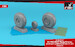Boeing B17B-F Flying Fortress wheels with weighted tires Type A (GY) AR AW32317