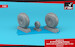 Boeing B17F-G Flying Fortress wheels with weighted tires type A (GY) AR AW32319