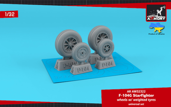 F104G Starfighter wheel set - weighted- AR AW32322
