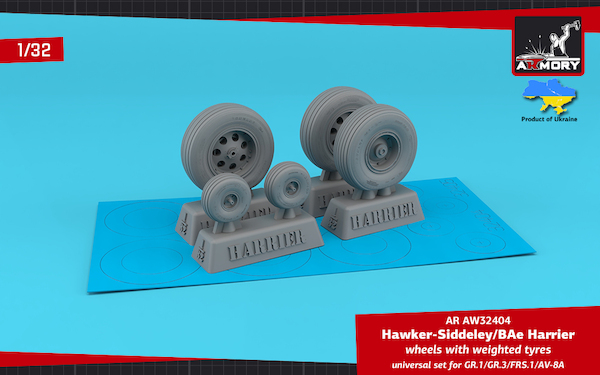 HS/BAe Harrier early (GR1, GR3, AV8a) wheel set  AR AW32404