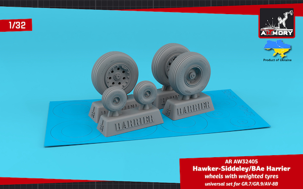 HS/BAe Harrier late (GR5, GR7, AV8B) wheel set  AR AW32405