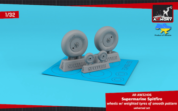 Supermarine Spitfire weighted wheels - Smooth  AR AW32406