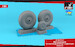 Avro Lancaster Early type wheel set with Loaded effect (HKM/Border) AR AW32410