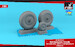 Avro Lancaster/Lincoln Late type wheel set with Loaded effect (HKM/Border) AR AW32412