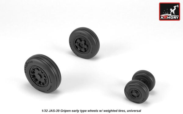 SAAB JAS39A/B/C Gripen early wheels with weighted tires AR AW32502