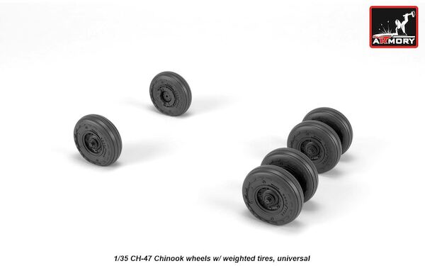 CH47 Chinook Wheel set with weighted tires  AR AW35301