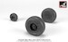 Sikorsky UH60 Black Hawk Wheel set with weighted tires AR AW35303