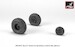 AH64 Apache Wheel set with weighted tires and Ribbed Hubs AR AW35305