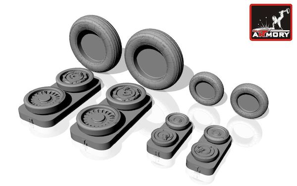 Mikoyan MiG25 Foxbat wheel set AR AW48015