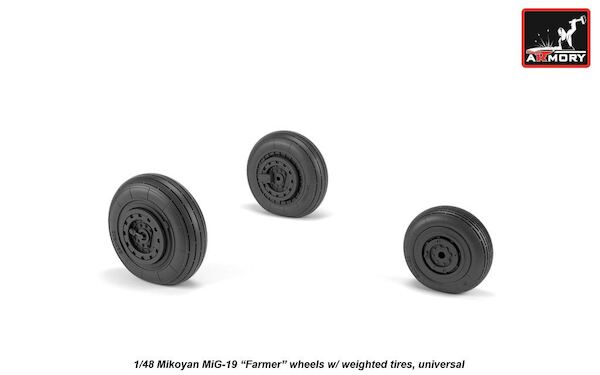 Mikoyan MiG19 "Farmer' wheel set -weighted-  AR AW48030