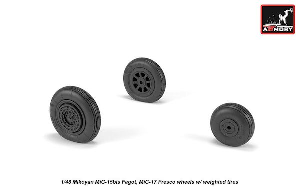 Mikoyan MiG15Bis "Fagot", Mig17 "Fresco" wheel set -weighted-  AR AW48033