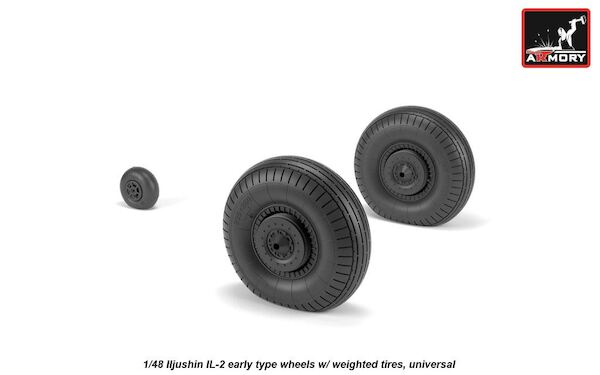 Ilyushin IL2 "Bark" Early wheel set -weighted-  AR AW48034