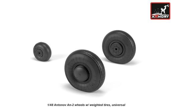 Antonov AN2/3 "Colt" wheel set -weighted-  AR AW48036