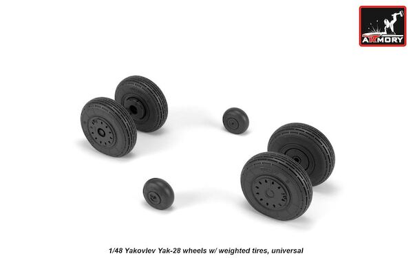 Yakovlev Yak28P 'Firebar"  wheel set -weighted- (Bobcat)  AR AW48037