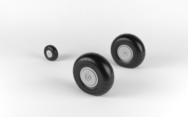 Junkers Ju188 Wheel set with weighted tires AR AW48207