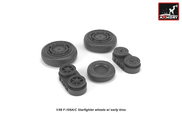 Lockheed F104A/C Starfighter Wheel set - weighted  AR AW48317