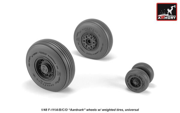 F111A/B/C/D Aardvark wheels with weighted tires AR AW48319