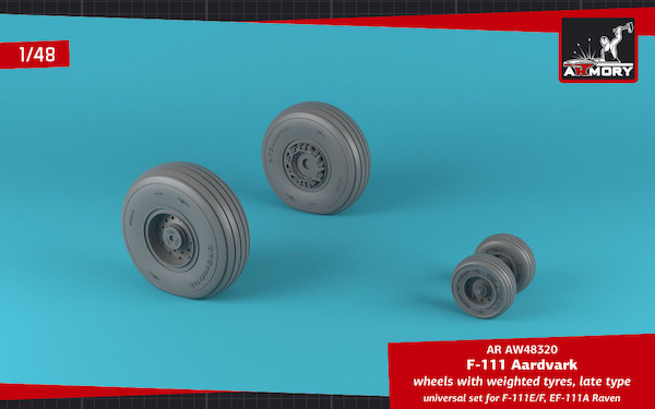 F111E/F Aardvark, EF111A Raven wheels with weighted tires AR AW48320