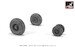 Grumman F14 Tomcat Early Type wheels with weighted tires (For F14A/B) AR AW48326